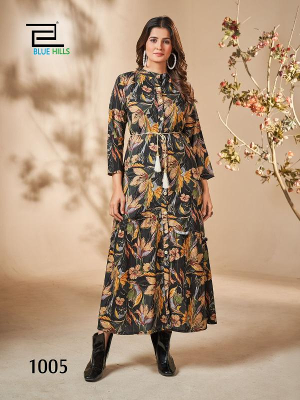 Blue Hills Sajni Rayon Printed Kurti Collection